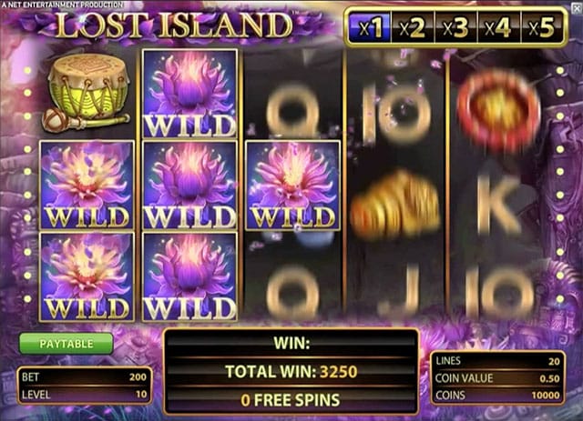 lost island slot gameplay